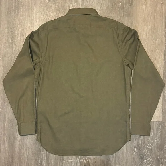 Taylor Stitch Sanded Canvas Mechanic Shirt in Moss Green Size 42/Large - Picture 6 of 8